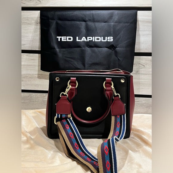 Ted Lapidus  Black and Burgundy Bag Color - Picture 4 of 6